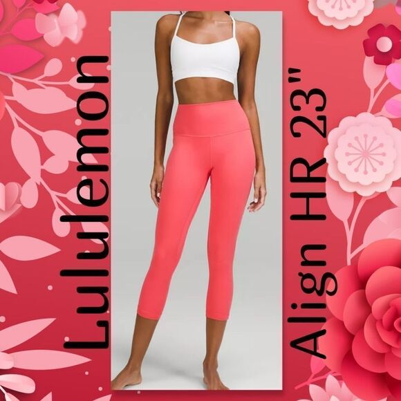 NWT Lululemon Align HR Crop 23" Pale Raspberry